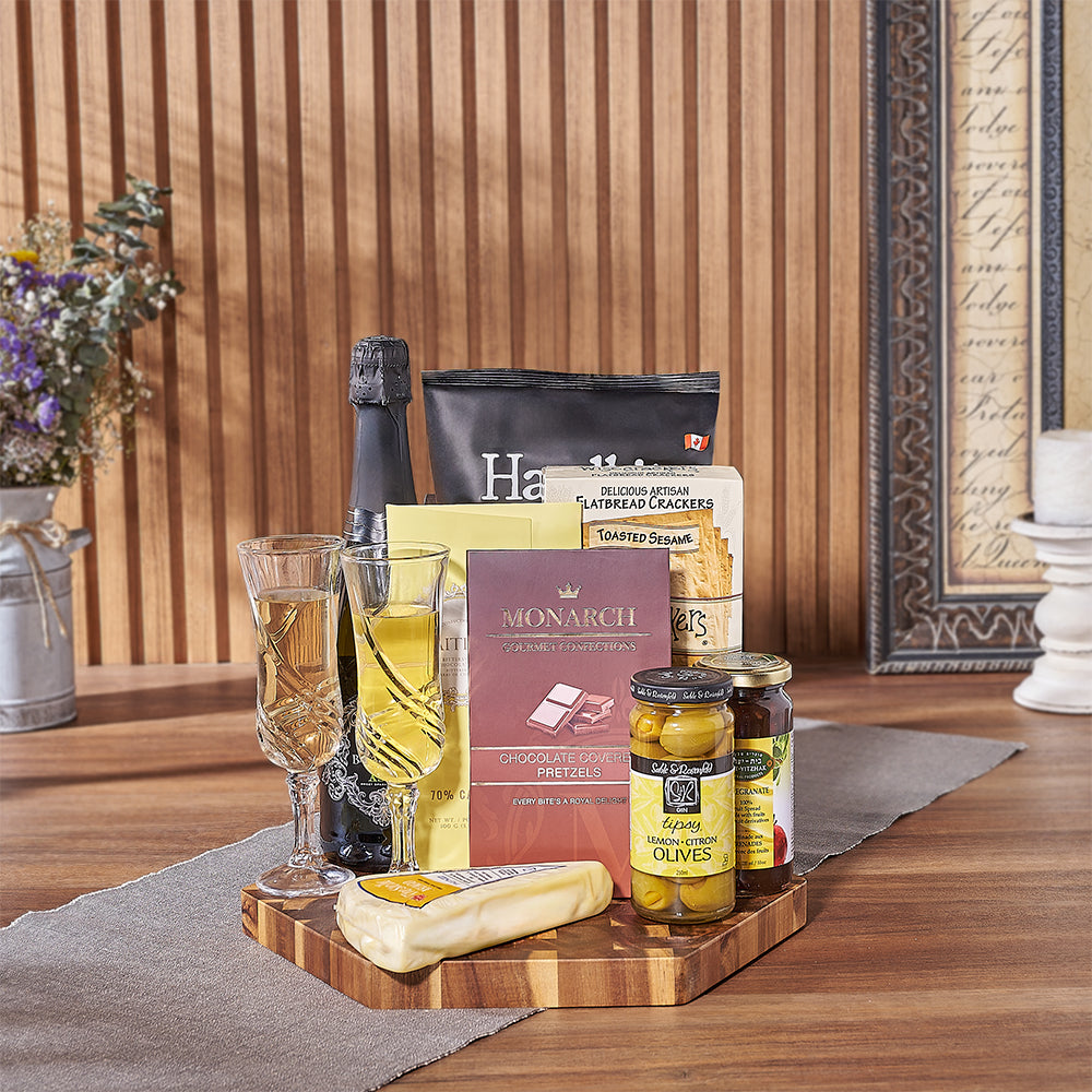 Overflowing with delectable kosher treats, this gift is the perfect way to extend your congratulations, California delivery
