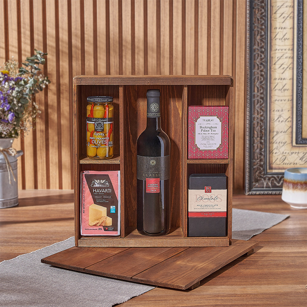 Elevate any occasion with the Deluxe Kosher Wine Box from California Baskets - California delivery