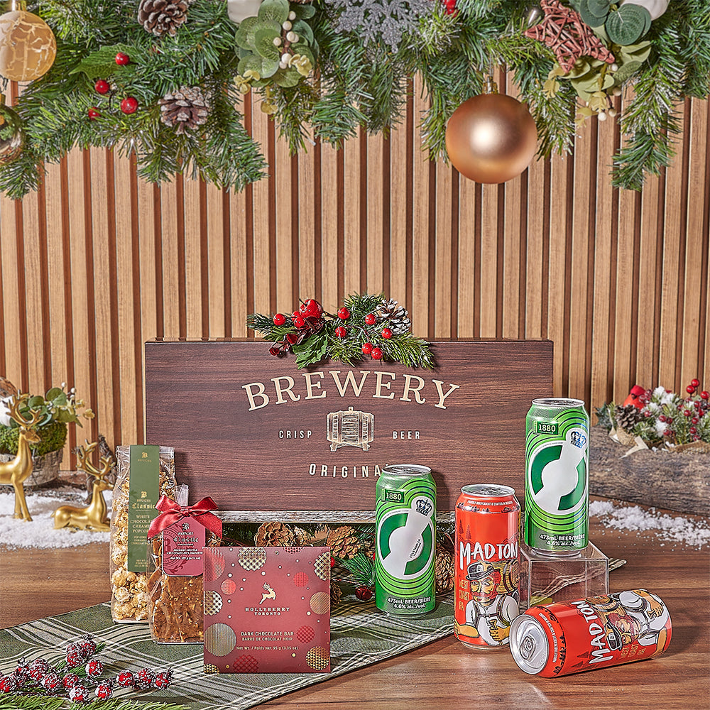 A Beer with Santa Gift Basket, beer gift, beer, christmas gift, christmas, chocolate gift, chocolate, California delivery