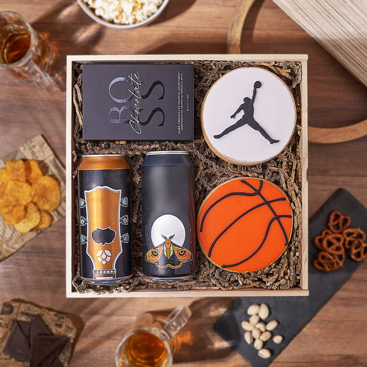 Basketball & Craft Beer Box, beer gift, beer, sports gift, sports, cookie gift, cookie, California delivery