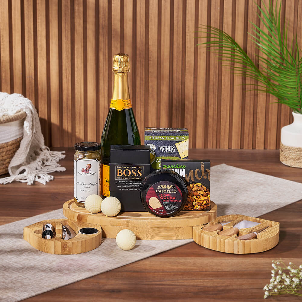 Cheese & Champagne Celebration Gift Set, champagne gift, champagne, sparkling wine gift, sparkling wine, cheese board gift, cheese board, California delivery