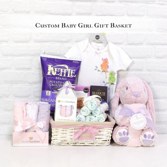 Custom Baby Girl Gift Basket from California Baskets - Baby Gift - California Delivery