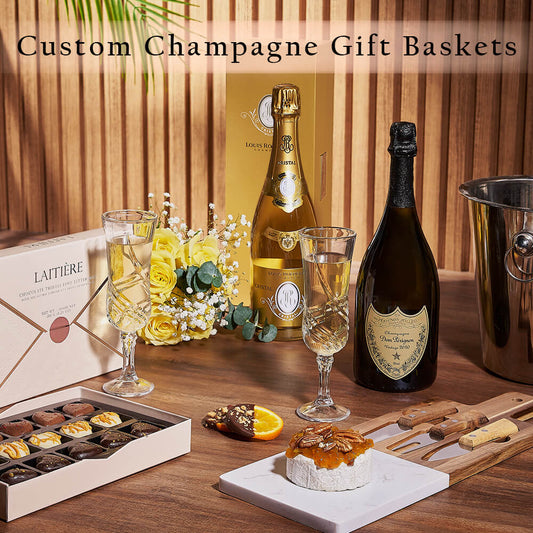 Custom Champagne Gift Baskets from California Baskets - California Delivery