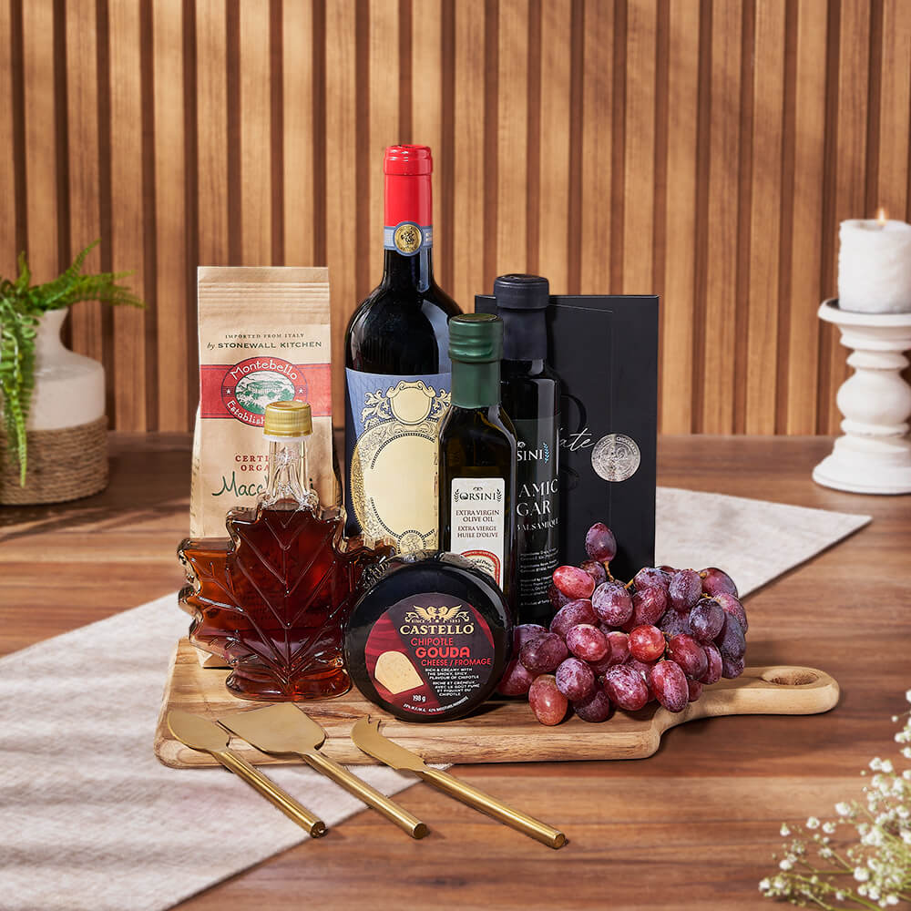 Decadent Luxuries Gift Set, wine gift, wine, pasta gift, pasta, California delivery