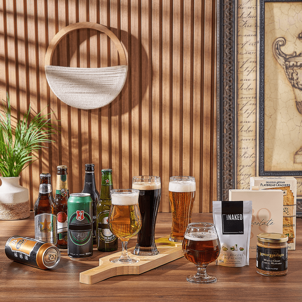 Delicious Beer Flight Gift, beer gift, beer, chocolate gift, chocolate, beer flight board gift, beer flight board, California delivery