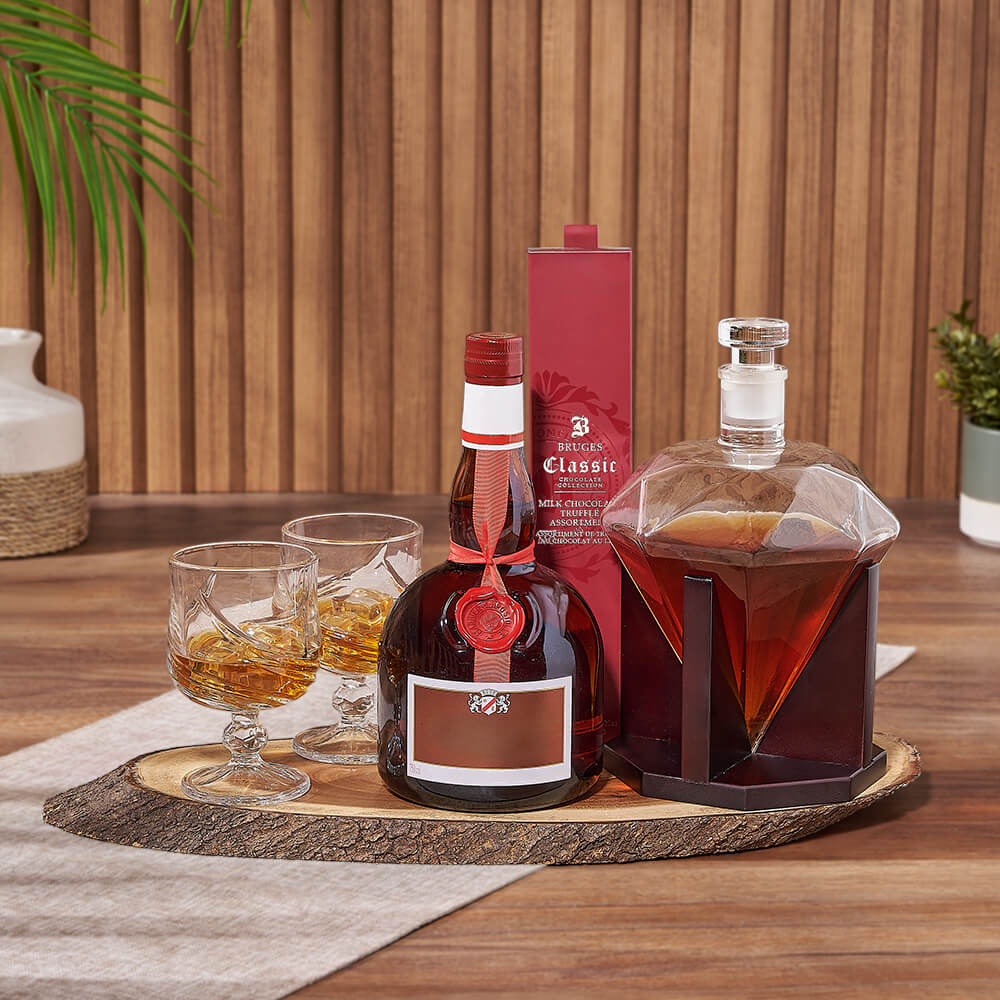 Diamond in the Rough Spirits Gift Set, liquor gift, liquor, decanter gift, decanter, California delivery