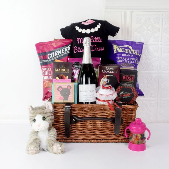 I Am Born Gift Basket With Champagne from California Baskets - California Delivery