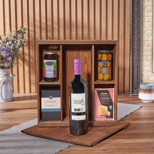 Kosher Wine Gift Box, wine gift, wine gift, kosher gift, kosher, cheese gift, cheese, California delivery