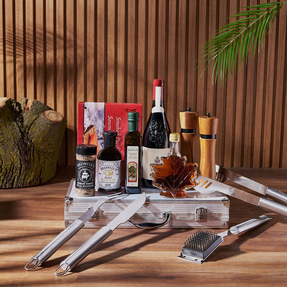 Mediterranean Grilling Gift Set with Wine, wine gift, wine, grilling gift, grilling, California delivery