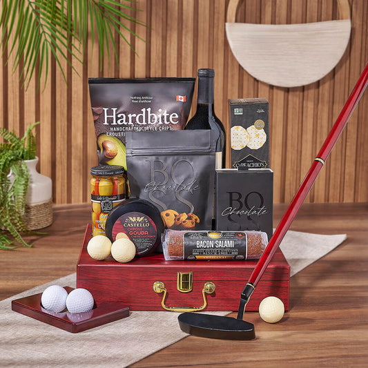 Putting & Wine Gift Set, wine gift, wine, charcuterie gift, charcuterie, California delivery