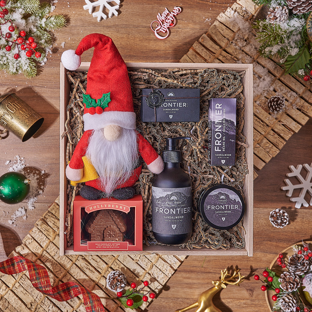 Santa’s Spa Gift Crate For Men, Christmas gift, Christmas, spa gift, spa, chocolate gift, chocolate, California delivery
