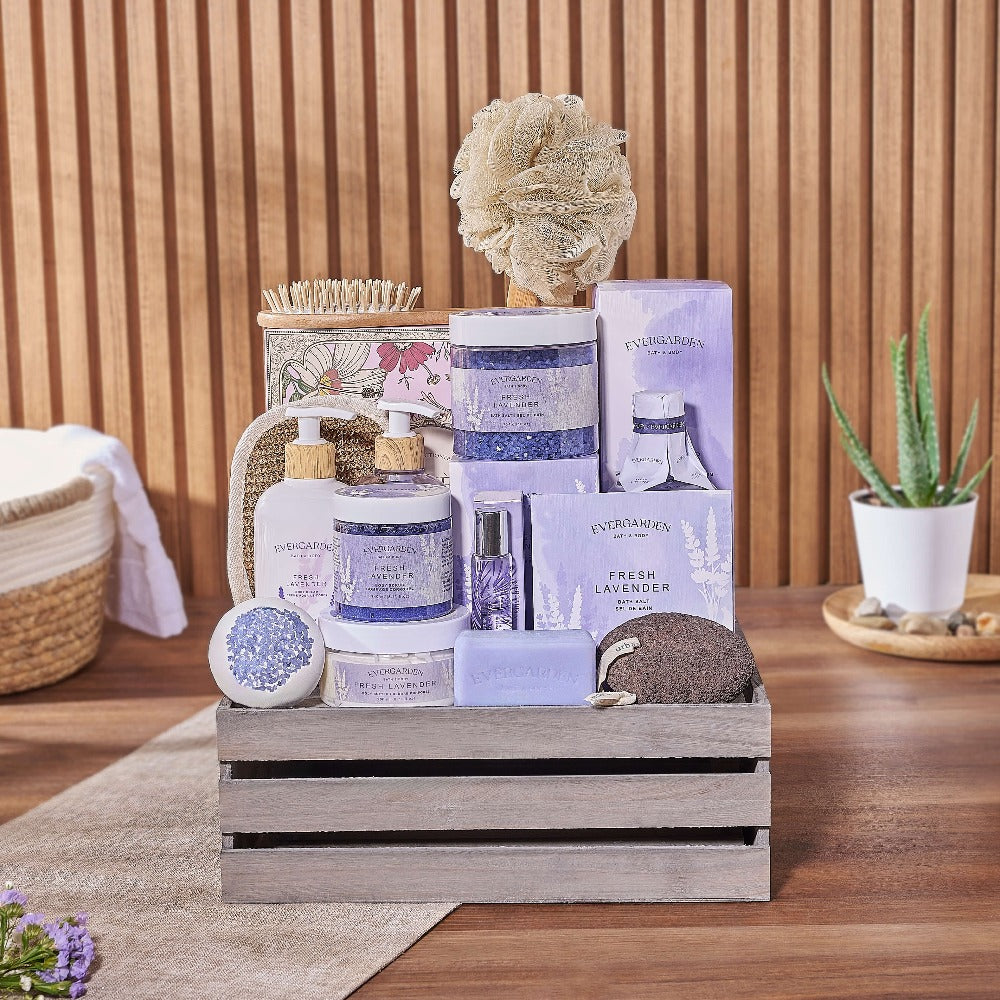 The Ultimate Spa Basket For Her, spa gift, spa, bath & body gift, bath & body, chocolate gift, California delivery