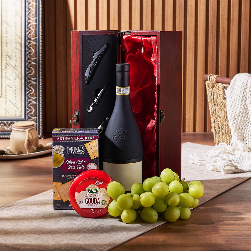 Ultimate Wine Pairing Gift Set, wine gift, wine, cheese gift, cheese, fruit gift, fruit, California delivery