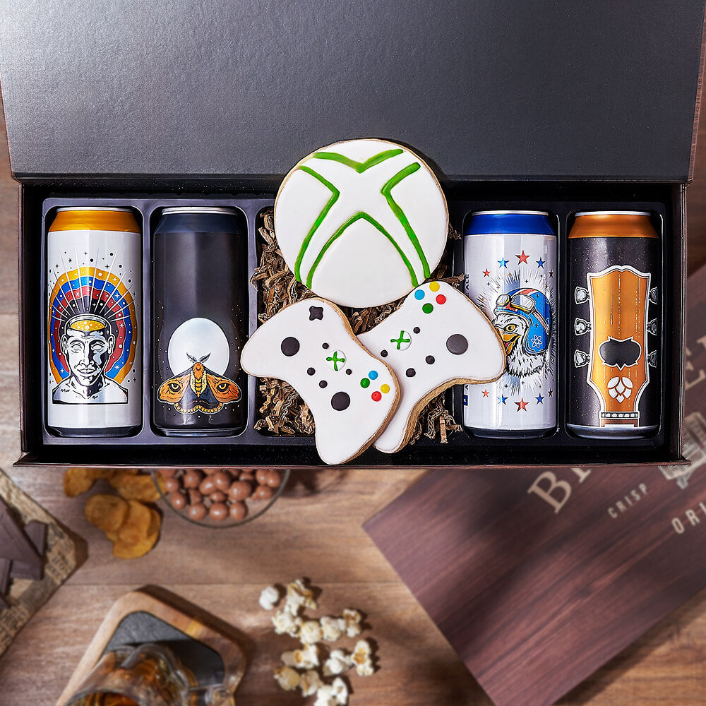 Video Game & Craft Beer Box, beer gift, beer, gaming gift, gaming, cookie gift, cookie, California delivery