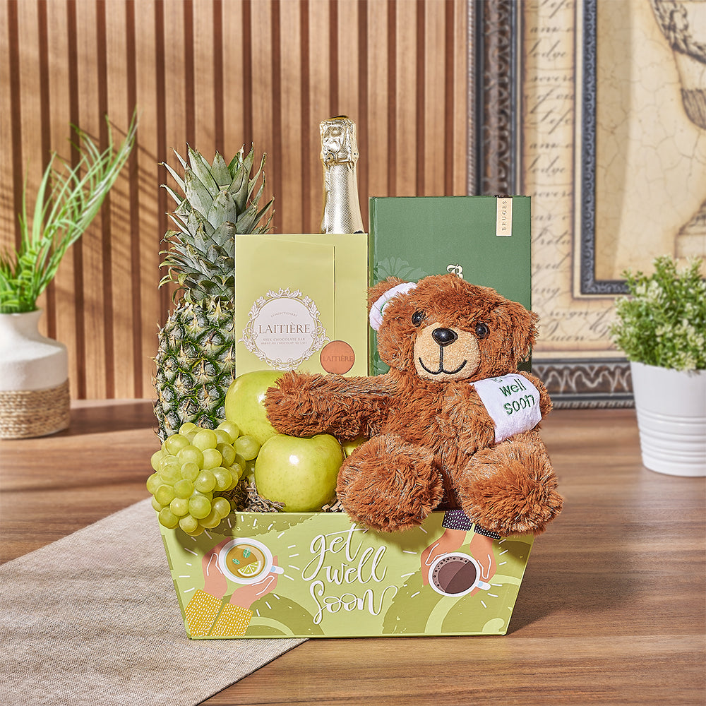 The Fruity Wonder Get Well Champagne Set from California Baskets - California delivery 