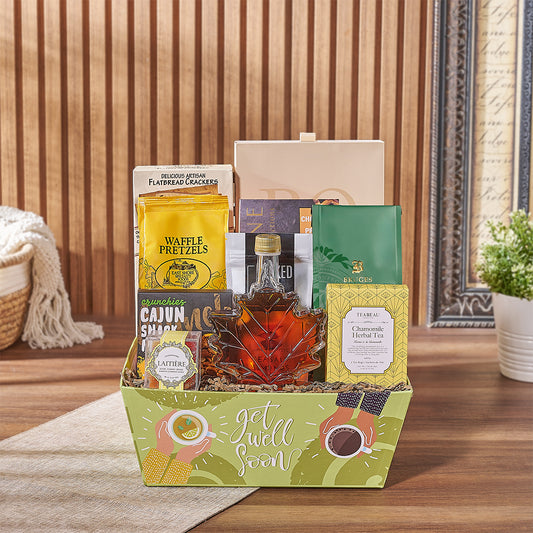 For someone on the mend, send the Get Well Soon Energizing Gift Set. This charming gift has a tempting selection of sweet and salty treats that will have the recipient back on their feet in no time. California Delivery