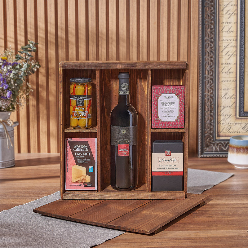 Elevate any occasion with the Deluxe Kosher Wine Box from California Baskets - California delivery