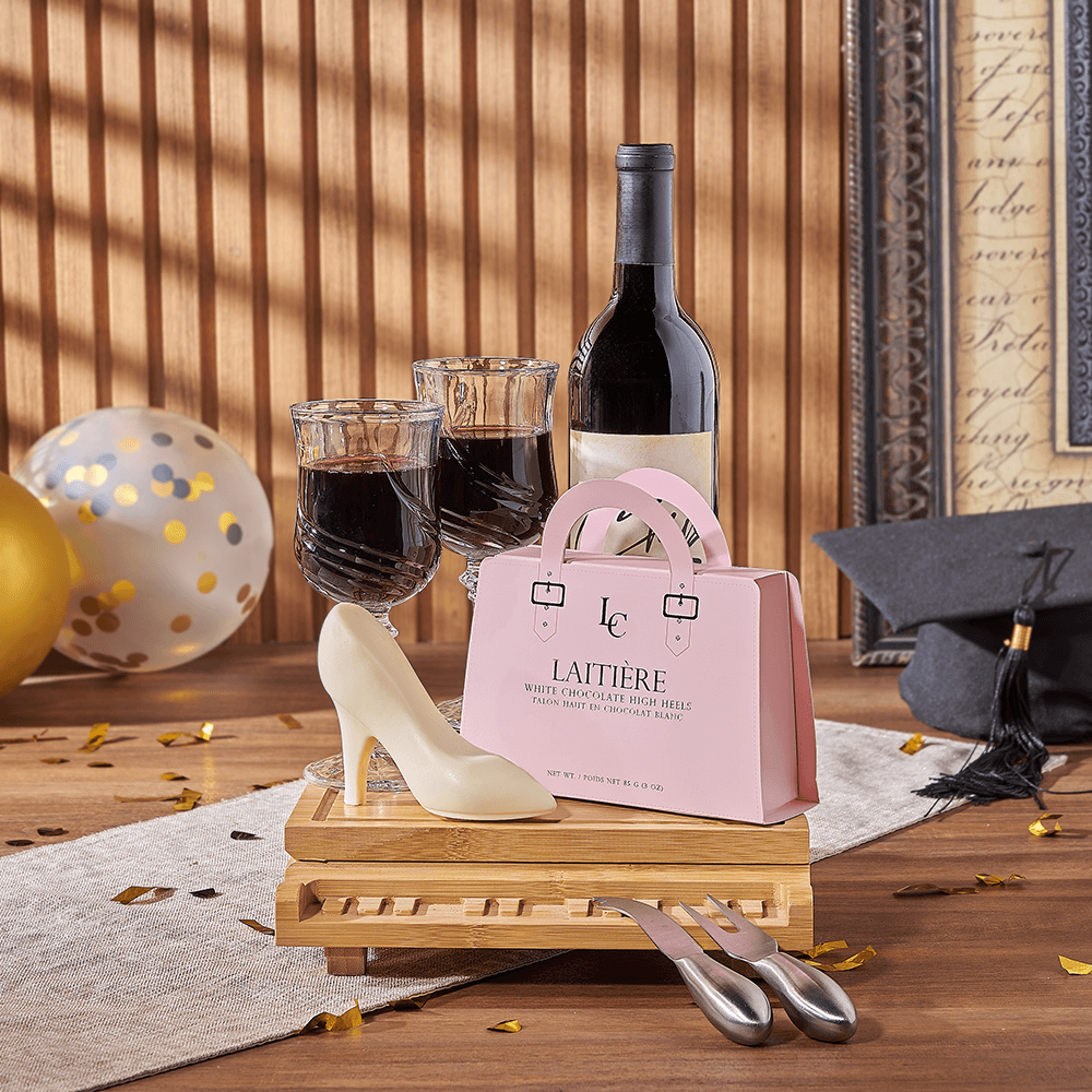 Wine &amp; Piano Grad Gift, wine gift, wine, graduation gift, graduation, chocolate gift, chocolate, California delivery