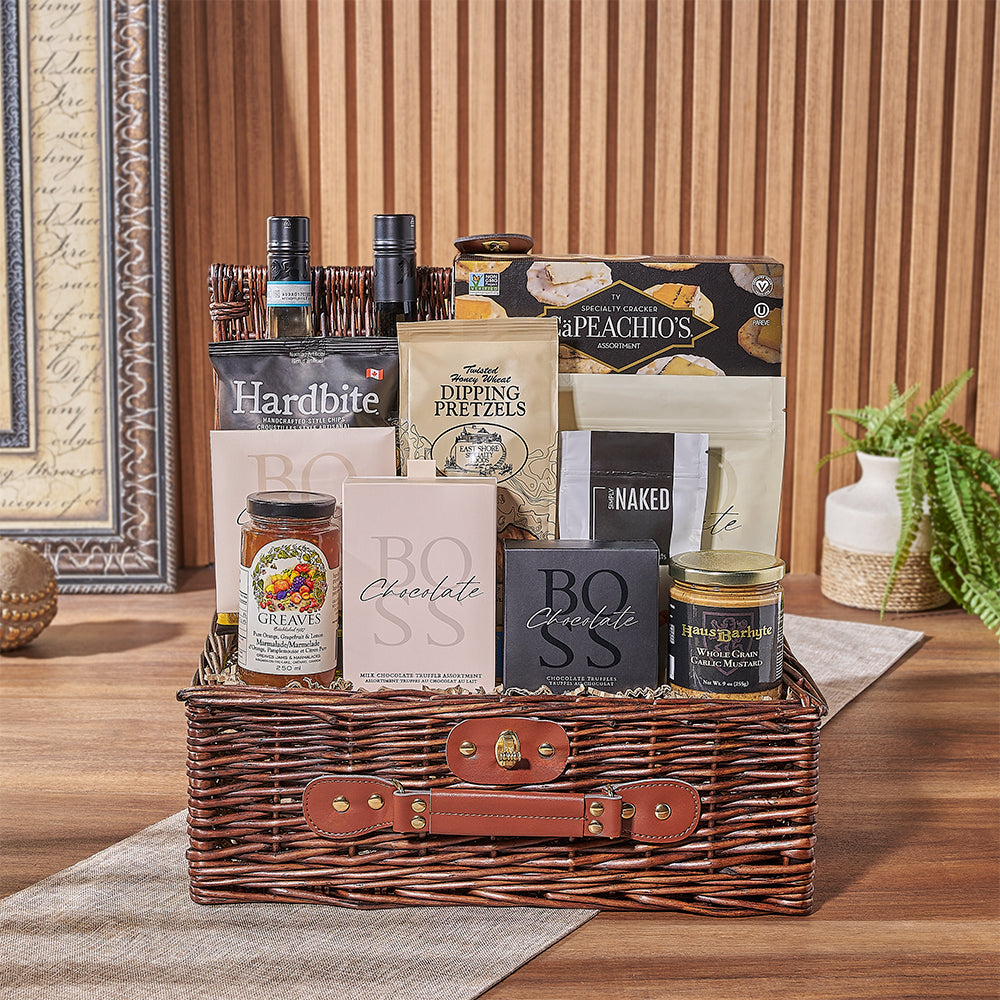 Bulk corporate gift baskets prepared for delivery