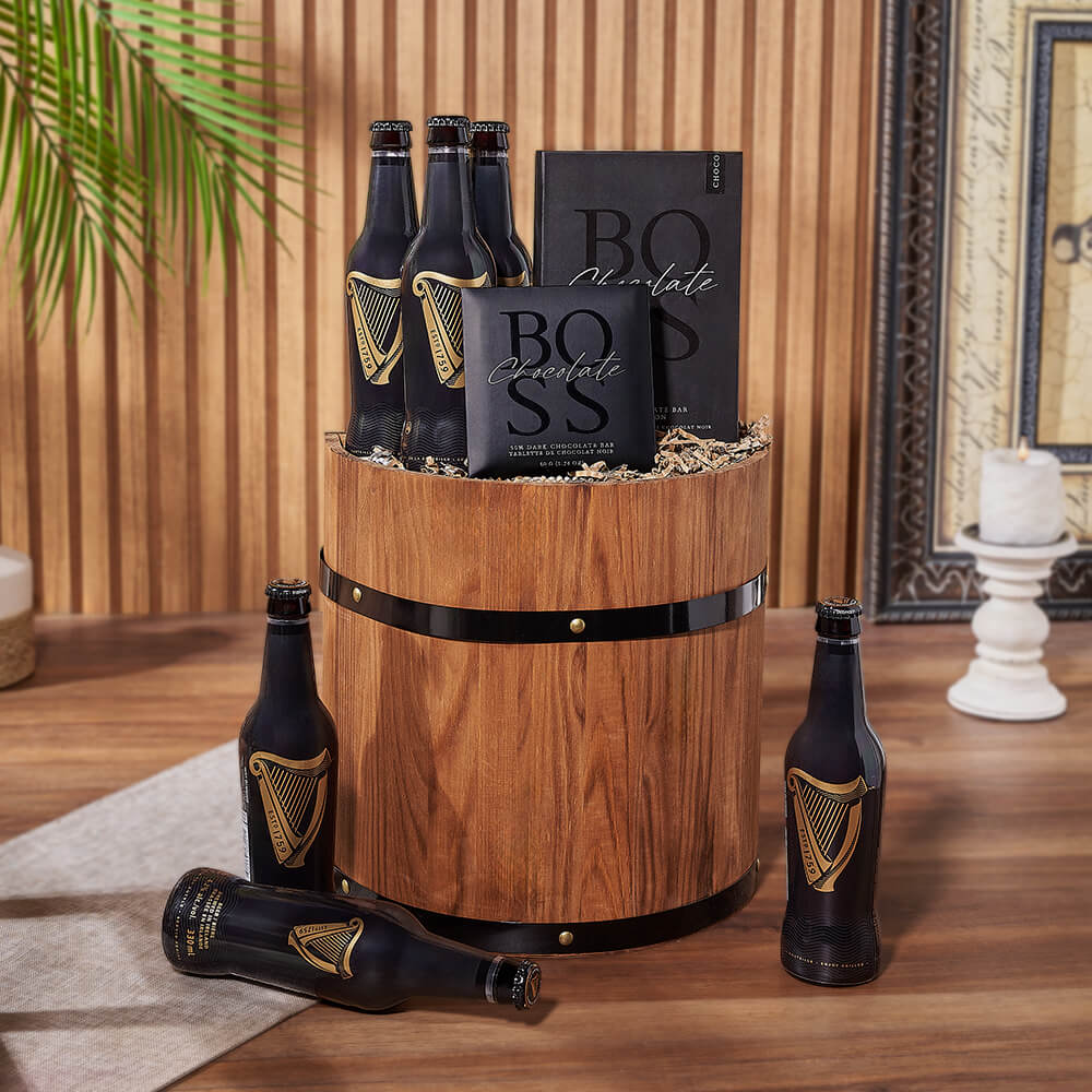 Barrel &amp; Beers Gift Set, beer gift, beer, chocolate gift, chocolate, California  delivery