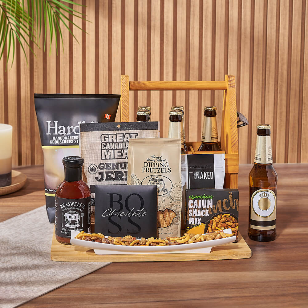 Beer Lover’s Gourmet Gift Basket, beer gift, beer, snack gift, snack, California delivery