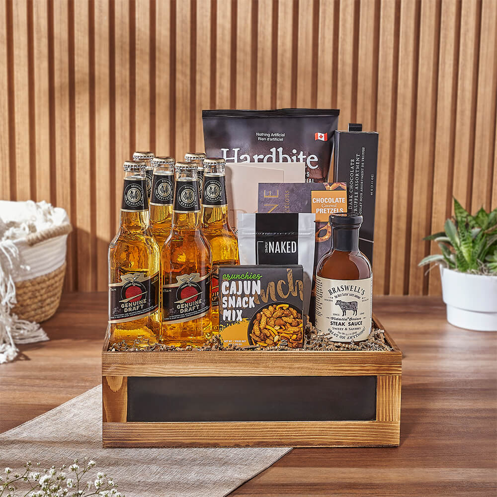 Beer &amp; Total Snacking Crate, beer gift, beer, gourmet gift, gourmet, chocolate gift, chocolate, California delivery