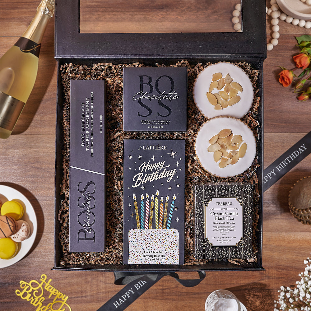 Birthday Bash Dessert Box, birthday gift, birthday, cookie gift, cookie, chocolate gift, chocolate, California delivery