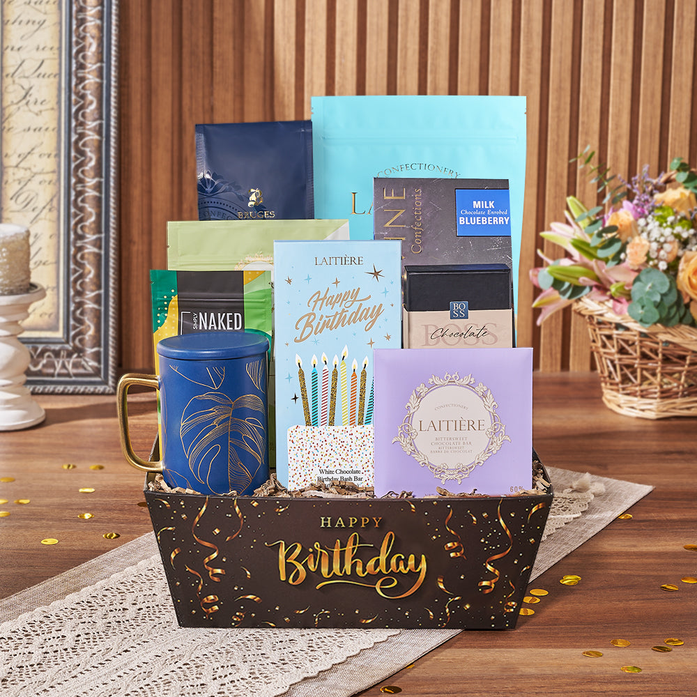 Birthday Sweet Coffee Break Gift, coffee gift, coffee, birthday gift, birthday, chocolate gift, chocolate, California delivery