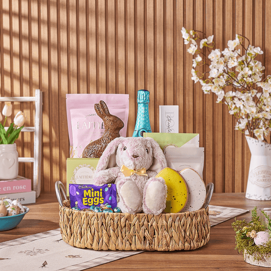 Bubbly Bunny Gift Set, sparkling wine gift, sparkling wine, champagne gift, champagne, chocolate gift, chocolate, easter gift, easter, California delivery