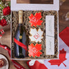 Canada Day Bubbly Gift Box, canada day gift, canada day, chocolate gift, chocolate, cookie gift, cookie, California delivery