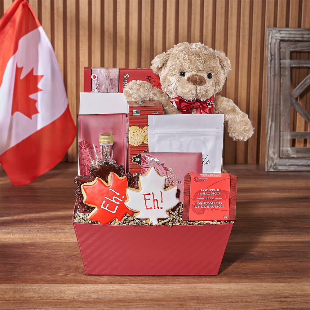 Canada Day Seafood &amp; Snack Gift, canada day gift, canada day, seafood gift, seafood, cookie gift, cookie, California delivery