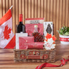 Canada Day Snack Basket, canada day gift, canada day, wine gift, wine, cookie gift, cookie, California delivery