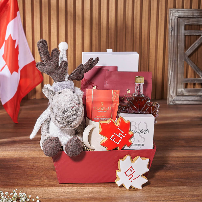 Canada Day Tea & Treat Gift, canada day gift, canada day, tea gift, tea, cookie gift, cookie, California delivery