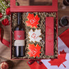 Canada Day Wine Gift Box, canada day gift, canada day, wine gift, wine, chocolate gift, chocolate, cookie gift, cookie, California delivery