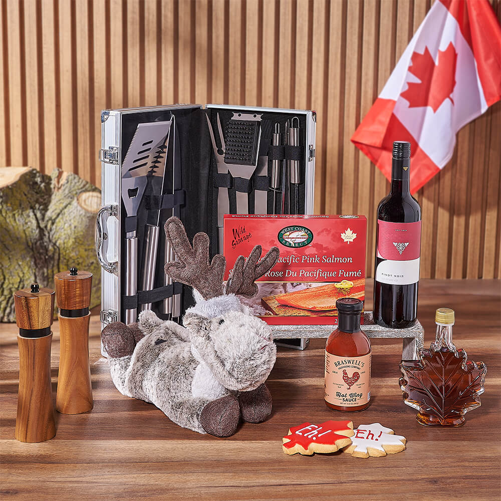 Canada Day Wine &amp; Grilling Gift, wine gift, wine, grill gift, grill, canada day gift, canada day, California delivery