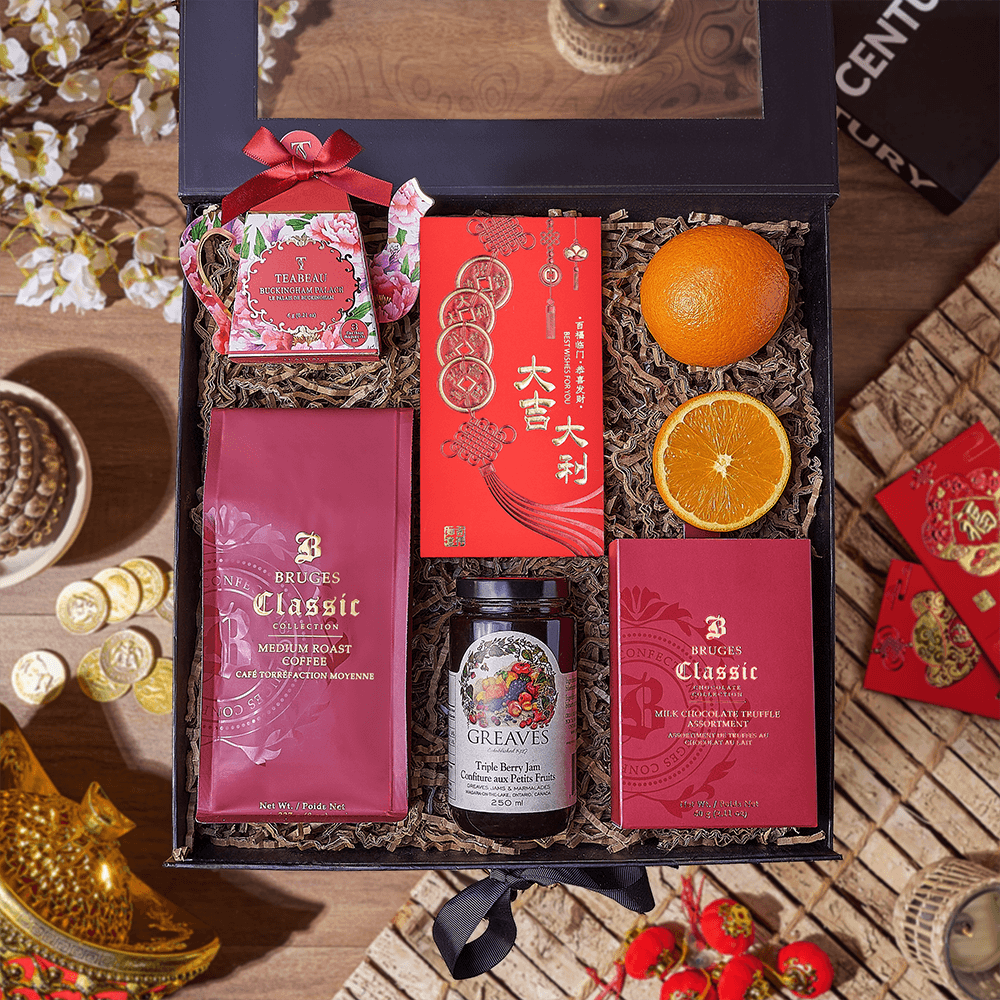 Chinese New Year Coffee &amp; Tea Box, tea gift, tea, chinese new year gift, chinese new year, lunar new year gift, lunar new year, California delivery