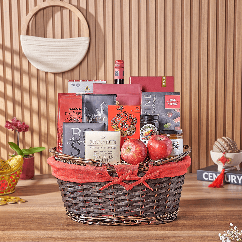 Chinese New Year Wine &amp; Feast Gift, wine gift, wine, chinese new year gift, chinese new year, lunar new year gift, lunar new year, California delivery