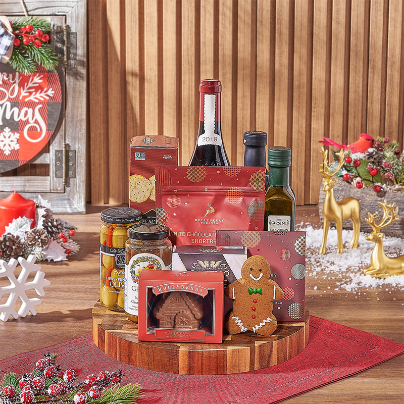 Christmas Chocolate & Wine Gift Board, wine gift, wine, christmas gift, christmas, holiday gift, holiday, California delivery