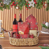 Christmas Decadence Wine Basket, wine gift, wine, chocolate gift, chocolate, Christmas gift, christmas, California delivery