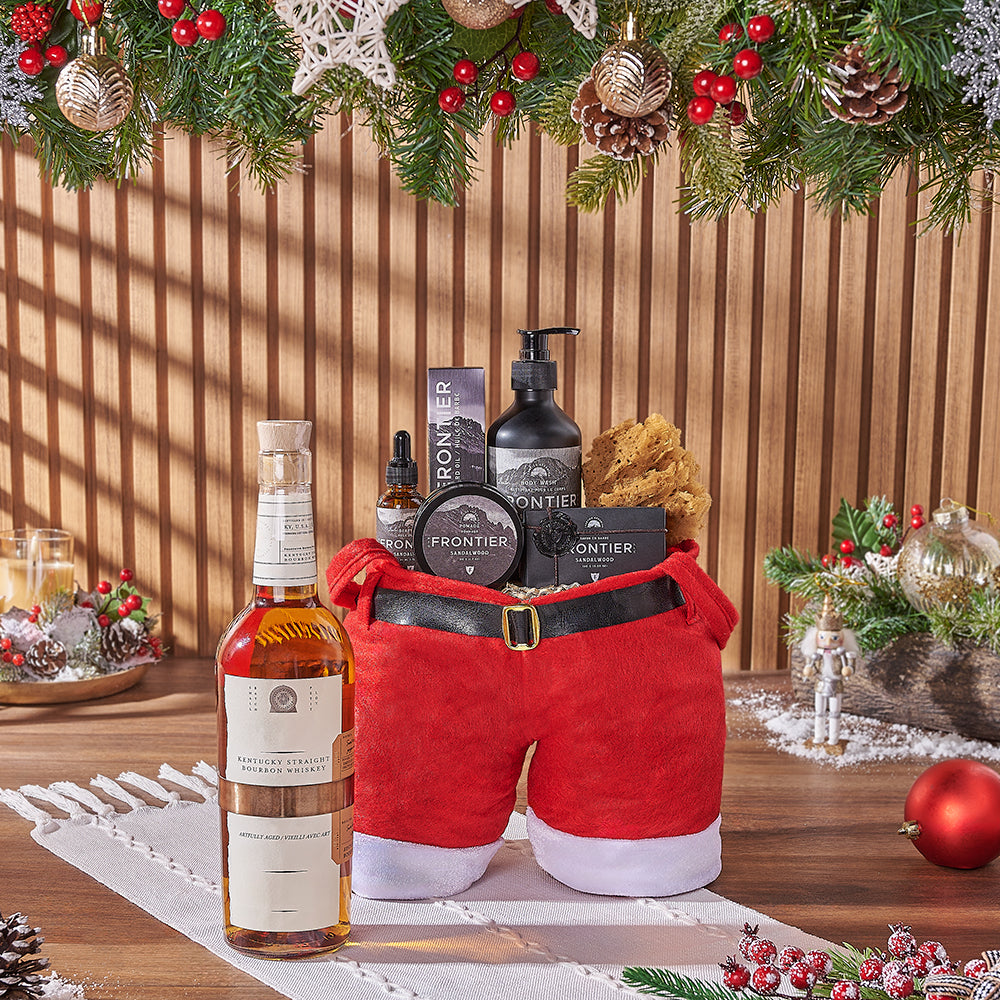 Christmas Liquor &amp; Spa Gift Bag, liquor gift, liquor, spa gift, spa, Christmas gift, Christmas, men's spa gift, men's spa, California delivery