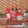 Christmas Wine Pairing Basket, wine gift, wine, chocolate gift, chocolate, christmas gift, christmas, California delivery