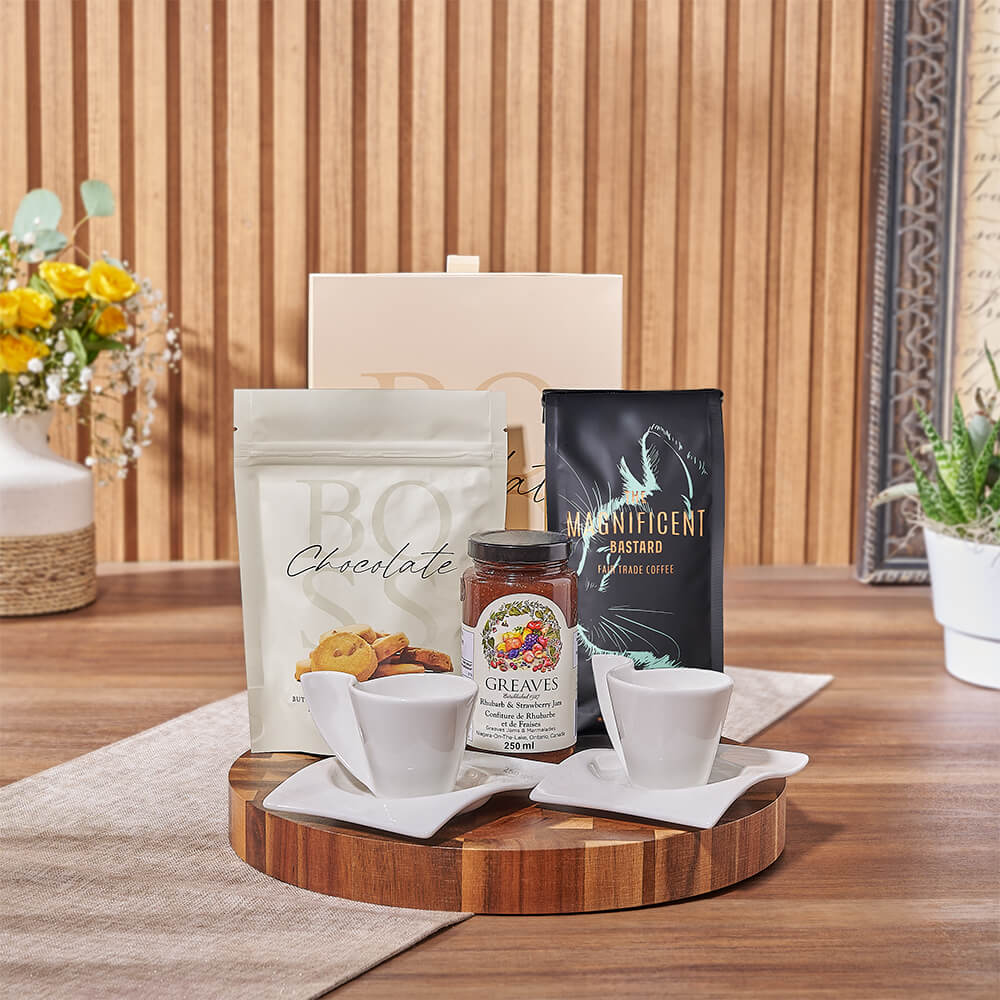 Coffee &amp; Chocolate Delight Gift Set, coffee gift, coffee, chocolate gift, chocolate, cookie gift, cookie, California delivery