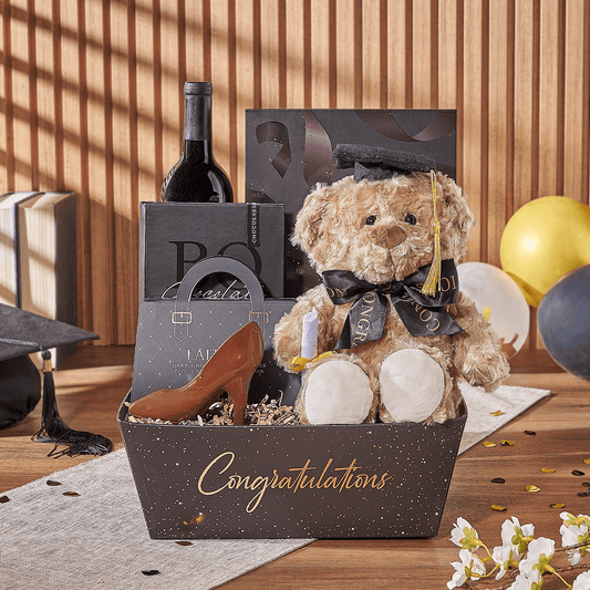 Congrats Grad! Wine Gift Set, graduation gift, graduation, wine gift, wine, chocolate gift, chocolate, California delivery