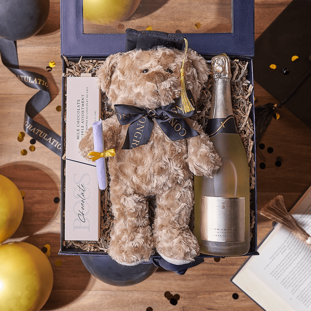 Congratulations Grad Bubbly Box, champagne gift, champagne, sparkling wine gift, sparkling wine, graduation gift, graduation, California delivery
