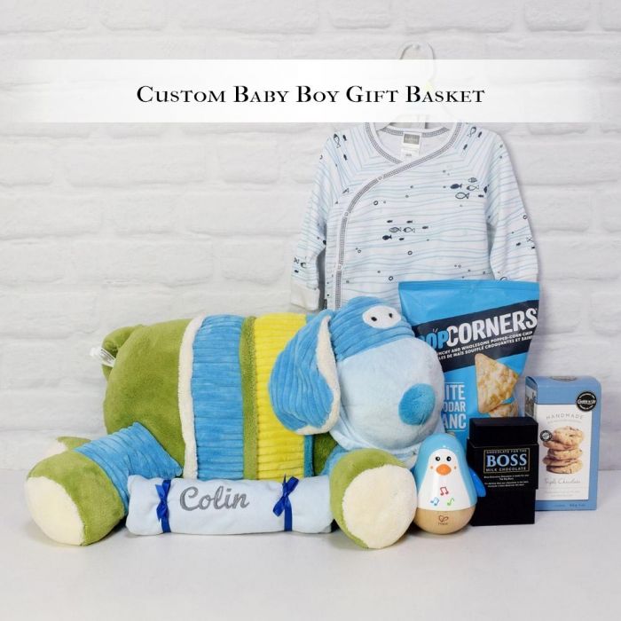 Custom Baby Boy Gift Basket from California Baskets - Baby Gift - California Delivery