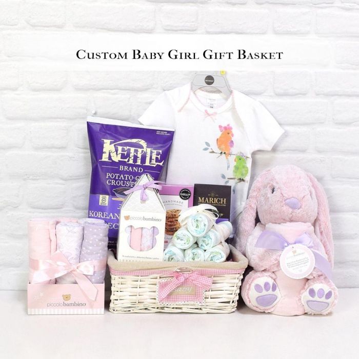 Custom Baby Girl Gift Basket from California Baskets - Baby Gift - California Delivery