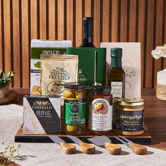 Delicious Gathering Wine & Cheese Gift Set, wine gift, wine, cheese gift, cheese, California delivery