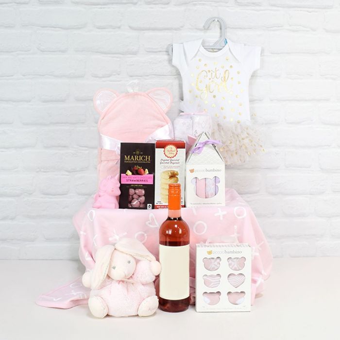 Deluxe Mommy & Baby Girl Gift Basket from California Baskets-California Delivery