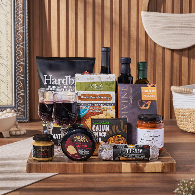 Etobicoke Wine & Cheese Gift Basket, wine gift, wine, charcuterie gift, charcuterie, cheese gift, cheese, California delivery