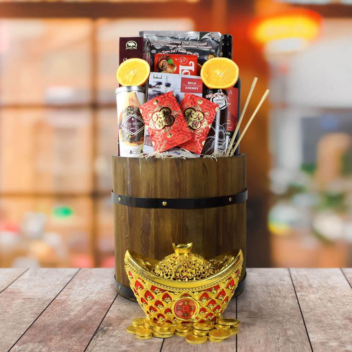 Everlasting Fortune &amp; Festive Wishes Gift Basket from California Baskets-California Delivery